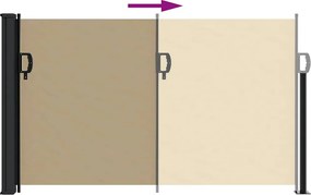 vidaXL Σκίαστρο Πλαϊνό Συρόμενο Μπεζ 120 x 500 εκ.