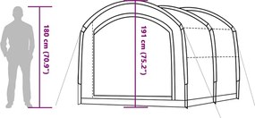 vidaXL Σκηνή Γκρι και πορτοκαλί 268 x 240 x 191 cm Πολυεστέρας