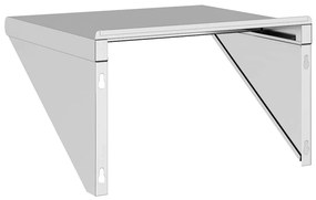 vidaXL Ράφι Τοίχου Ασημί 50x45x31 εκ. Ανοξείδωτο Ατσάλι