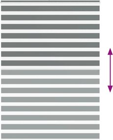 vidaXL Ζέβρα τυφλή Σκούρο Γκρι Πλάτος υφάσματος 160,9 εκ. Πολυεστέρας