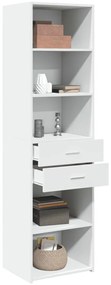vidaXL Ντουλάπι Λευκό 50x42,5x185 εκ. από Επεξεργασμένο Ξύλο