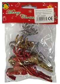 Σετ Χριστουγεννιάτικα στολίδια - 9cm - 3pcs - 230874-230874
