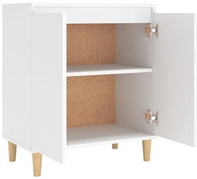 vidaXL Μπουφές Λευκός 60 x 35 x 70 εκ. από Επεξ. Ξύλο με Ξύλινα Πόδια