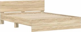 vidaXL Πλαίσιο Κρεβατιού με Κεφαλάρι Sonoma Δρυς 140x200 εκ.