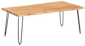 Βοηθητικό Τραπέζι Live Edge 120 x 60 x 46 cm Καφέ Μαύρο ξύλο ακακίας