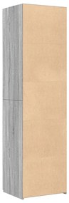 vidaXL Ντουλάπι Γκρι Sonoma 50x42,5x185 εκ. από Επεξεργασμένο Ξύλο
