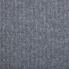 vidaXL Δερμάτινο Χαλί Ανοιχτό γκρι 100 x 300 cm ύφασμα