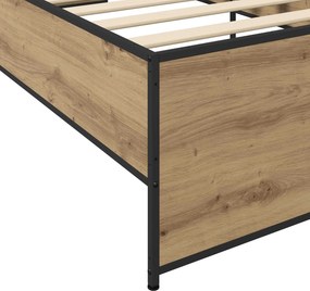 vidaXL Σκελετός Κρεβατιού Artisan Δρυς 80 x 200 cm Επεξεργασμένο Ξύλο