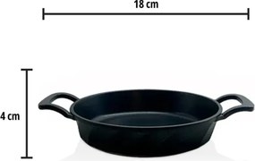 Stewehome Σετ 3 τεμαχίων τηγανιών από χαλαζία Μαύρο 20x8 cm