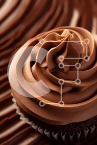 Intra Συλλεκτικό Ξύλινο Παζλ Plywood  4mm - Λαχταριστό Cupcake σοκολάτας Σε Ξύλινο Κουτί - Διαστάσεις: 10x10 cm – 25 κομμάτια