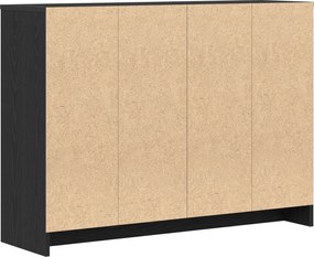 vidaXL Πλαϊνό γραφείο Μαύρο 102 x 29.5 x 75 εκ Επεξεργασμένο ξύλο