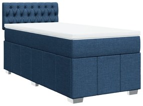 ΚΡΕΒΑΤΙ BOXSPRING ΜΕ ΣΤΡΩΜΑ ΜΠΛΕ 90X190 ΕΚ.ΥΦΑΣΜΑΤΙΝΟ 3289236