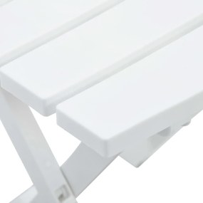 Τραπέζι Κήπου Πτυσσόμενο Λευκό 45,5 x 38,5 x 50 εκ. - Λευκό
