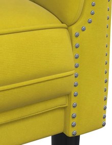 vidaXL Σαλόνι Σετ 2 Τεμαχίων Κίτρινο από Βελούδο