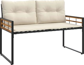 vidaXL Σετ Εξωτερικών Επίπλων με μαξιλάρι 4 pcs Κρεμ