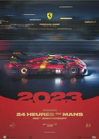 Εκτύπωση τέχνης Ferrari 499P - 24h Le Mans Winners - 100th Anniversary - 2023, Automobilist