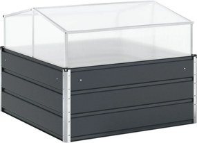 vidaXL Γλάστρα Ανθρακί 100 x 100 x 77 cm Επικαλυμμένος Χάλυβας