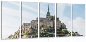 Εικόνα 5 μερών κάστρο Mont Saint Michel - 100x50