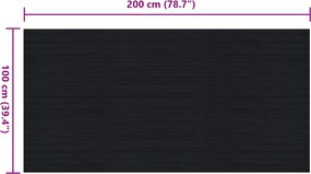 vidaXL Μάτ δαπέδου Μαύρο 1 x 2 m Λάστιχο