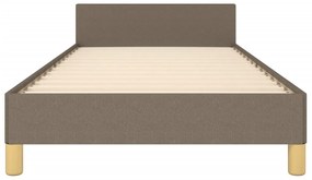 vidaXL Σκελετός Κρεβατιού Χωρίς Στρώμα Taupe 90x190 εκ. Υφασμάτινο