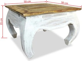 vidaXL Τραπέζι Βοηθητικό 50 x 50 x 35 εκ. από Μασίφ Μαόνι