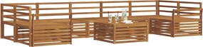 vidaXL Σειρά Καναπέ Εξωτερικού 8 pcs Φυσικό