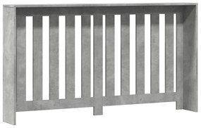 vidaXL Κάλυμμα Καλοριφέρ Γκρι Σκυροδέματος 149x20x82 εκ. Επεξ. Ξύλο