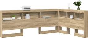 vidaXL Κεφαλάρι Αποθήκης με ράφι Δρύς Sonoma 120 cm Επεξεργασμένο ξύλο