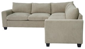 Γωνιακός Καναπές CALDER σε Μπέζ Ύφασμα 254x254x91Υεκ. 254x254x91 εκ.