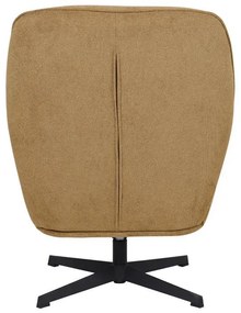 Πολυθρόνα Περιστρεφόμενη Rachel Fylliana με Μαύρη Μεταλλική Βάση και Κίτρινο Ύφασμα 76x80x91,5 εκ. 76x80x91.5 εκ.