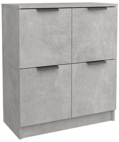 vidaXL Ντουλάπια 2 τεμ. Γκρι Σκυροδέματος 60x30x70 εκ. Επεξεργ. Ξύλο