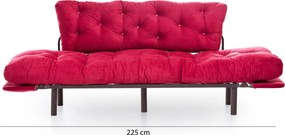 Τριθέσιος Καναπές Κρεβάτι Κεραμιδί NITTA 70x185x85