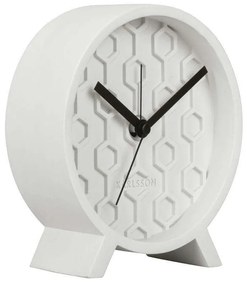 Ρολόι Επιτραπέζιο - Ξυπνητήρι Honeycomb KA5870WH 13x6x15cm White Karlsson Cement