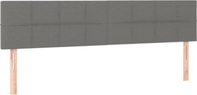 vidaXL Κεφαλάρια Σκ. Γκρι 200x5x78/88 εκ. Ύφασμα