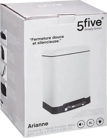 Κάδος 5Five - 6L - Λευκό
