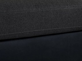 Γωνιακός Καναπές In Living 369, Μαύρο, Σκούρο γκρι, 380x237x86cm, Πόδια: Πλαστική ύλη | Epipla1.gr