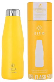 ESTIA ΘΕΡΜΟΣ TRAVEL FLASK SAVE THE AEGEAN 500ml PINEAPPLE YELLOW