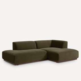 Γωνιακός δεξιός καναπές με βελούδινη ταπετσαρία, Jacopo