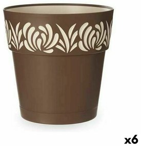 Αυτοποτιστικη Γλάστρα Stefanplast Gaia Καφέ Πλαστική ύλη 29 x 29 x 29 cm (x6)