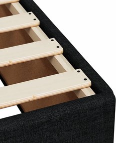 vidaXL Πλαίσιο Κρεβατιού χωρίς στρώμα Μαύρο 120x190 εκ. Υφασμάτινο
