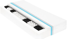 vidaXL Καναπές Κρεβάτι με Στρώμα 90 x 200 εκ. Λευκό Μασίφ Ξύλο Πεύκου