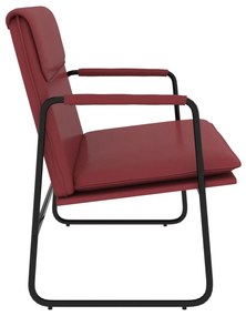 vidaXL Πάγκος Μπορντό 100x64x80 εκ. από Συνθετικό Δέρμα