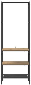vidaXL Ράφι ρούχων με ράφια με ράφι artisan δρυς 60 x 30 x 171 εκ