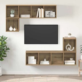 vidaXL Σετ επίπλου τηλεόρασης 4 pcs Artisan Oak Επεξεργασμένο ξύλο