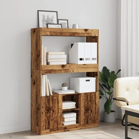 Ντουλάπι Όψη Παλαιού Ξύλου 92x33x140 εκ. Επεξεργασμένο Ξύλο - Καφέ