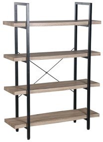 Liberta BRICK-URBAN ΒΙΒΛΙΟΘΗΚΗ ΦΥΣΙΚΟ ΜΑΥΡΟ 105x32xH140cm 105x32xH140cm 24-0605