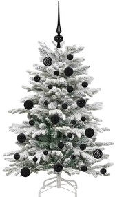 vidaXL Τεχνητό Χριστουγεννιάτικο Δέντρο με Άξονα Λευκό 120 cm