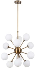 Φωτιστικό Οροφής Cavud 942FLG1273 52x52x92cm 12xG9 10W Gold Opviq