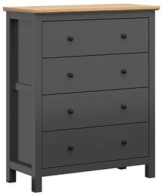 Σιφονιέρα Boston CG104, Artisan δρυς, Γραφίτης, Με συρτάρια, 120x101x44cm