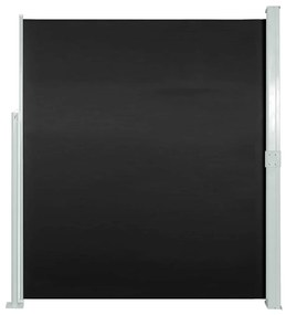 vidaXL Διαχωριστικό Βεράντας Συρόμενο Μαύρο 160 x 500 εκ.
